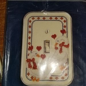 Vintage Light Switch Cover Cross Stitch Kit Sealed